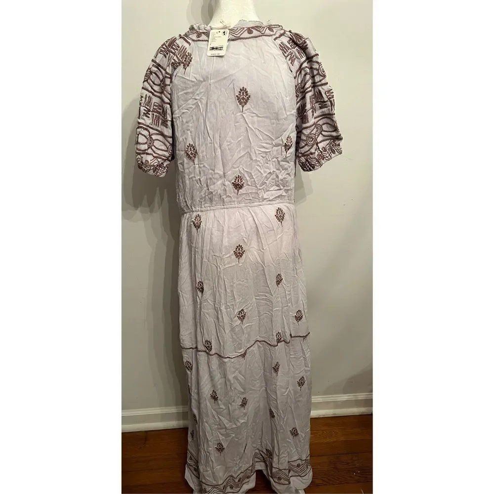 Free people - Riley Embroidered Midi Dress size S